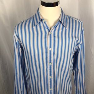 Michael Kors vertical striped button up shirt XL
